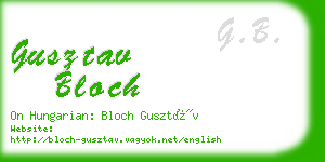 gusztav bloch business card